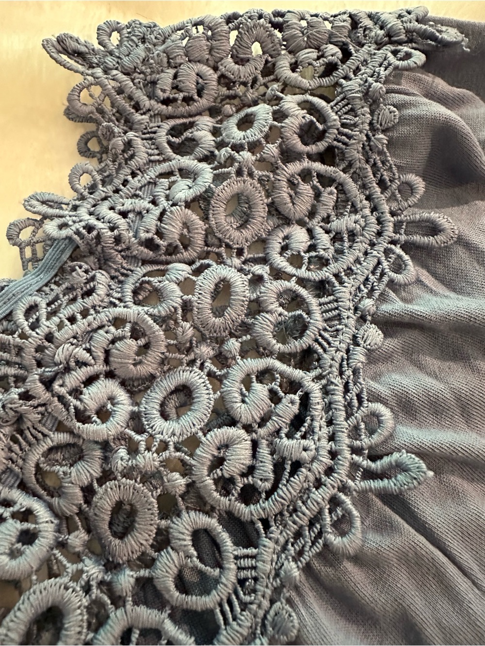 Lascana Crochet-Yoke Scoop Neck Top. - Picture 4 of 5